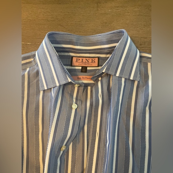 THOMAS PINK Slim Fit French Cuff Dress Shirt Size 15.5 - 39cm - Picture 4 of 5